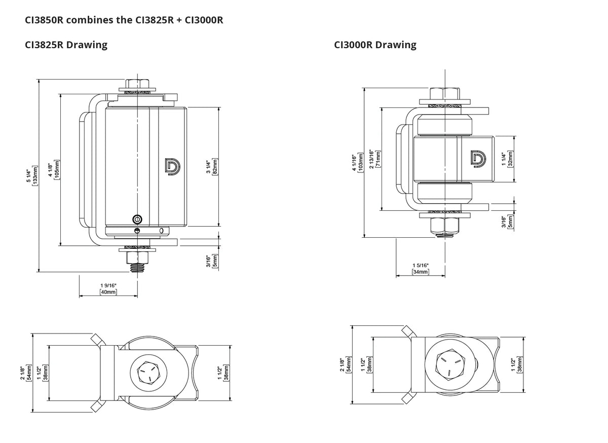 Shut-It Badass Center Mount Weld-On Self-Closing Hinges Closer for Round Posts CI3825R