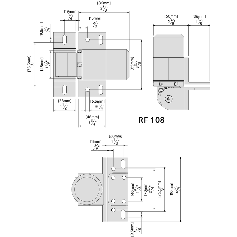 SureClose® Readyfit RF108 W 74108315T